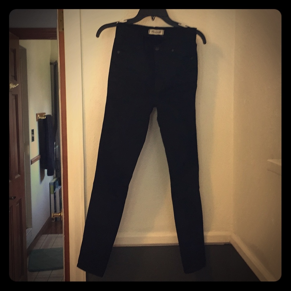 Madewell black high rise skinny jeans carbondale